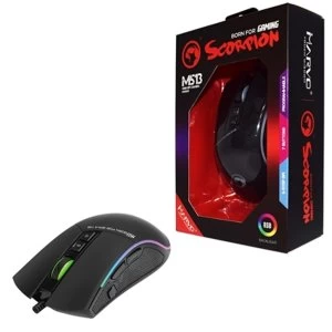 image of Marvo Scorpion M513 USB RGB LED Black Programmable Gaming Mouse