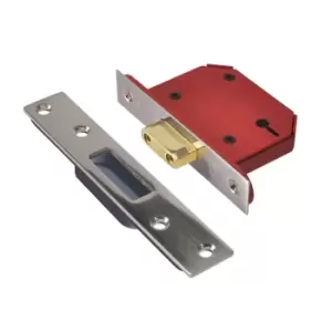 Image of StrongBolt 2103S 3 Lever Mortice Deadlock Stainless Steel 68mm 2.5" Visi