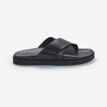 image of Jack Wills Cross Over Sliders - Black