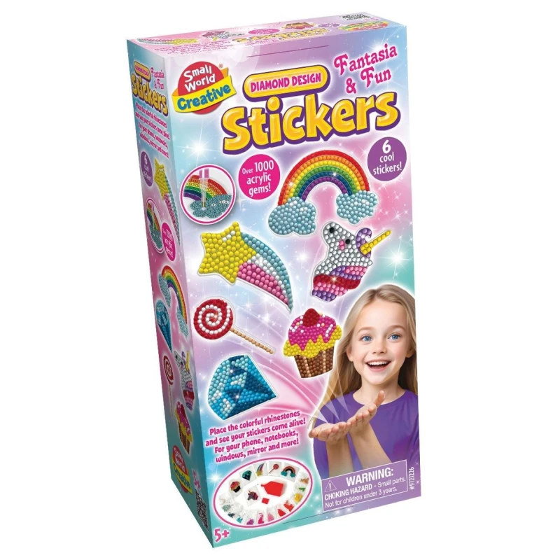 Image of Small World Toys Diamond Design Stickers Fantasia And Fun, Multi 1226