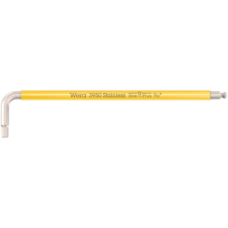 Image of Wera 3950 SPKL Stainless Steel Multicolour Hex Key Imperial 5022853001 Size: 5/32"