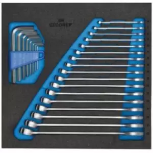 Image of Gedore 2308878 1500 CT2-7 Crowfoot wrench set 25 Piece