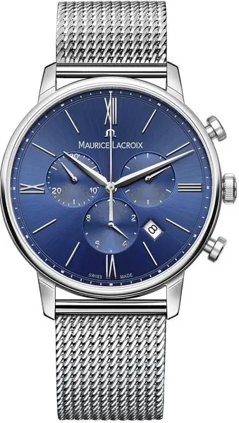 image of Maurice Lacroix Watch Eliros Chronograph Mens D - Blue ML-1394