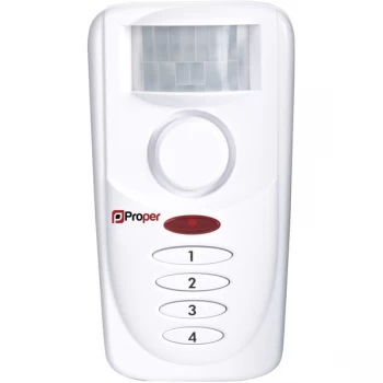 image of Proper Motion Sensing PIR Alarm Keypad Controlled 110dB Siren 120deg Detector