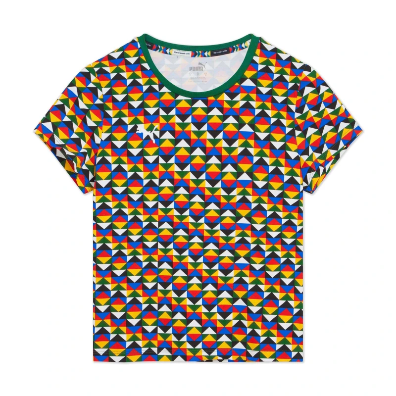 Image of Puma Uw Fitted Tee T-Shirt Womens - Green Green 8