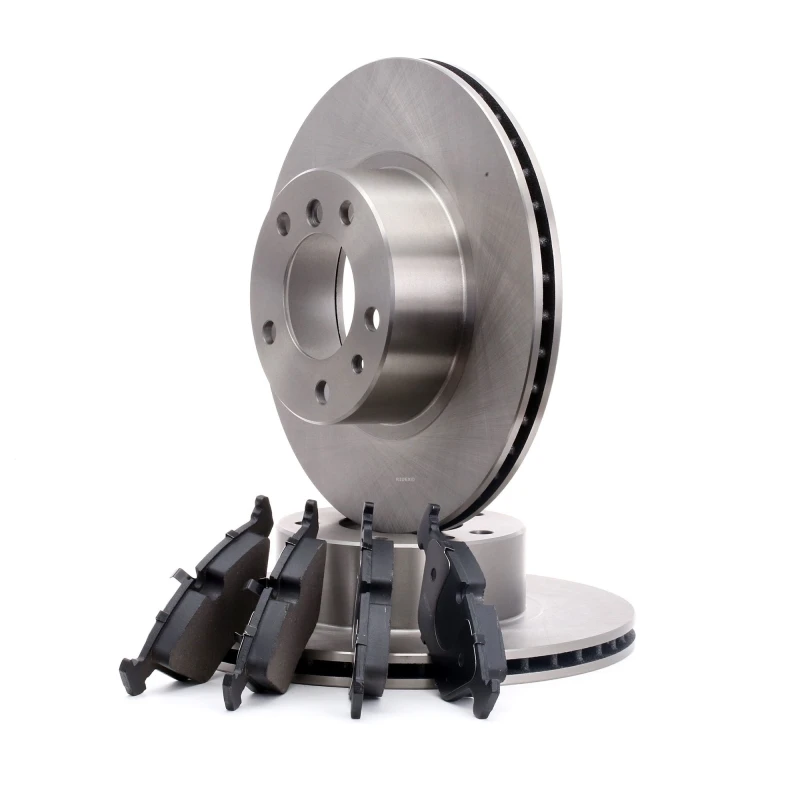Image of RIDEX 3405B0256 Brake disc and pads set Front Axle, Brake Disc Type: internally vented, excl. wear warning contact Brake Set,disc brakes (3405)