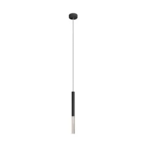 Image of One Integrated LED Pendant Ceiling Light, Matt Black, 3000K, 450Lm