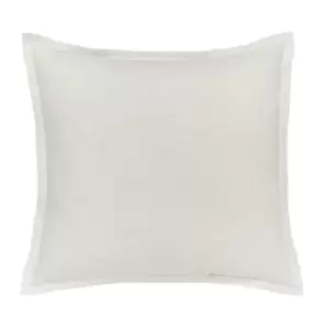 Image of Morris and Co Pure Linen Cotton Square Pcase White - Grey