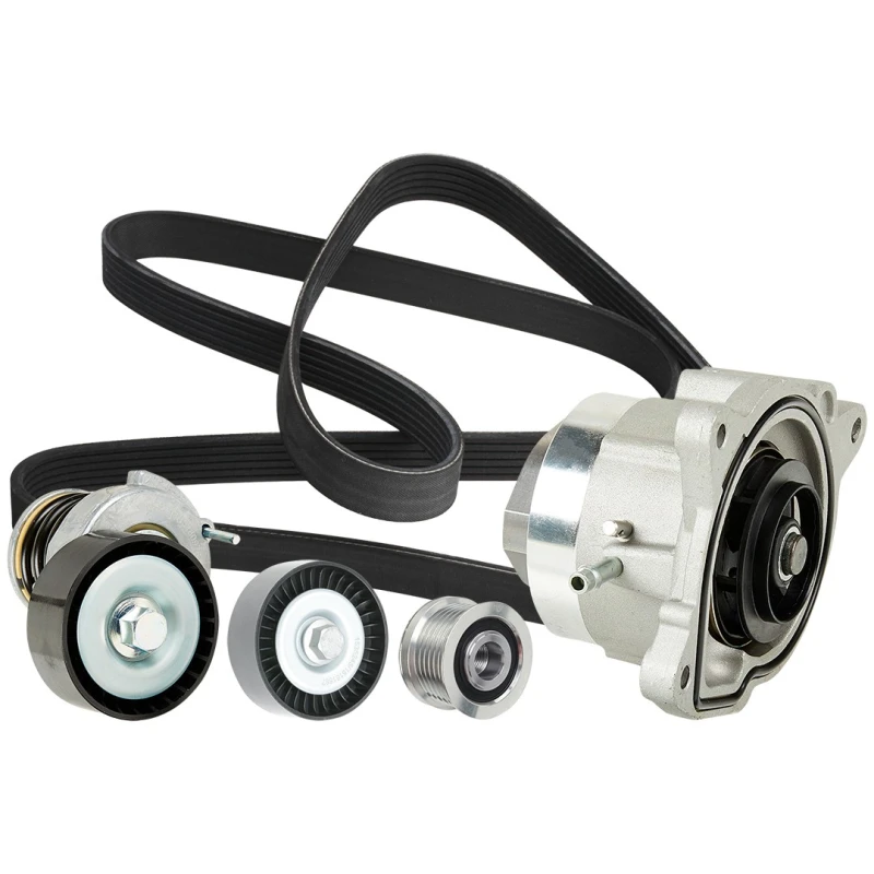 Image of RIDEX 4172P0021 Water Pump + V-Ribbed Belt Kit with water pump, Check alternator freewheel clutch & replace if necessary Water Pump + V-Ribbed Belt K