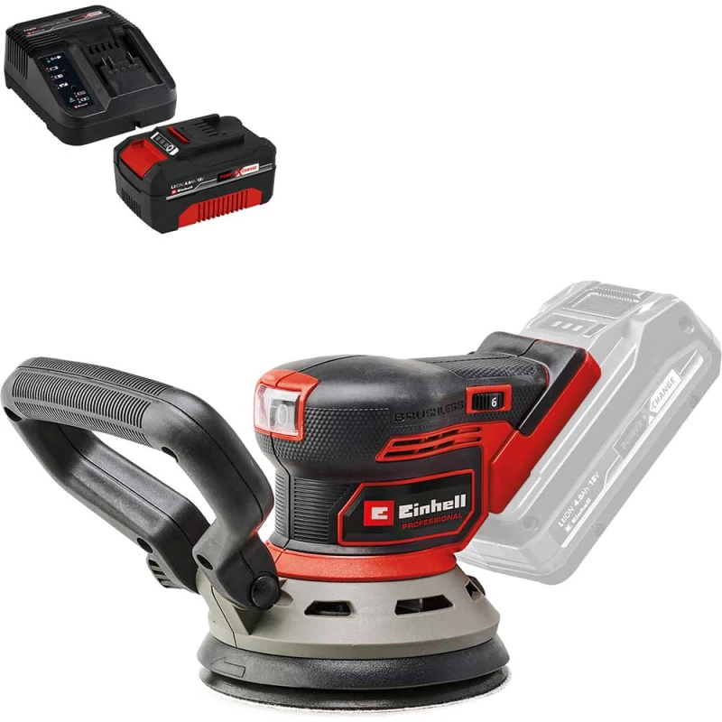Image of Einhell Professional TP-RS 18/32 Li BL 18v Cordless Brushless Disc Sander 125mm TP-RS 18/32 Li BL Batteries: 1 x 4ah Li-ion