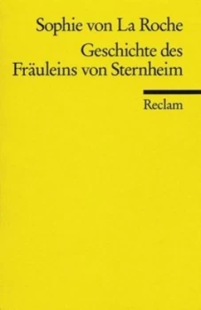Image of Geschichte Des Fruleins Von Sternheim by Sophie Von La Roche and Barbara Becker-Cantarino Paperback