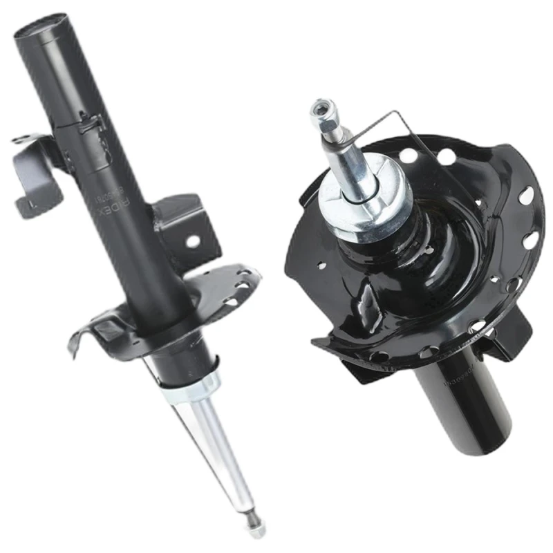 Image of RIDEX 854S19340 Shock absorber Front Axle Left, Gas Pressure, Twin-Tube, Suspension Strut, Top pin Shock Absorber (854)