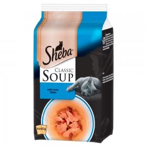 image of Sheba Classics Soup with Chicken Fillets Cat Food 4 x 40g