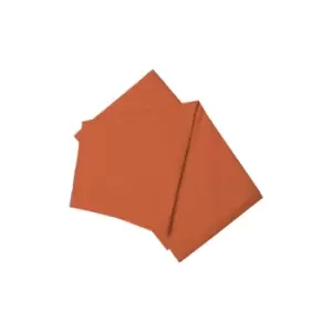 Image of Easy Care Minimum Iron Flat Sheet Single Terracotta