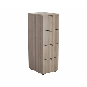 TC Office Deluxe 4 Drawer Filing Cabinet A4 Height 1365mm, Grey Oak Effect