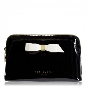 Image of Ted Baker Aubrie medium bowcos makeup bag - Black