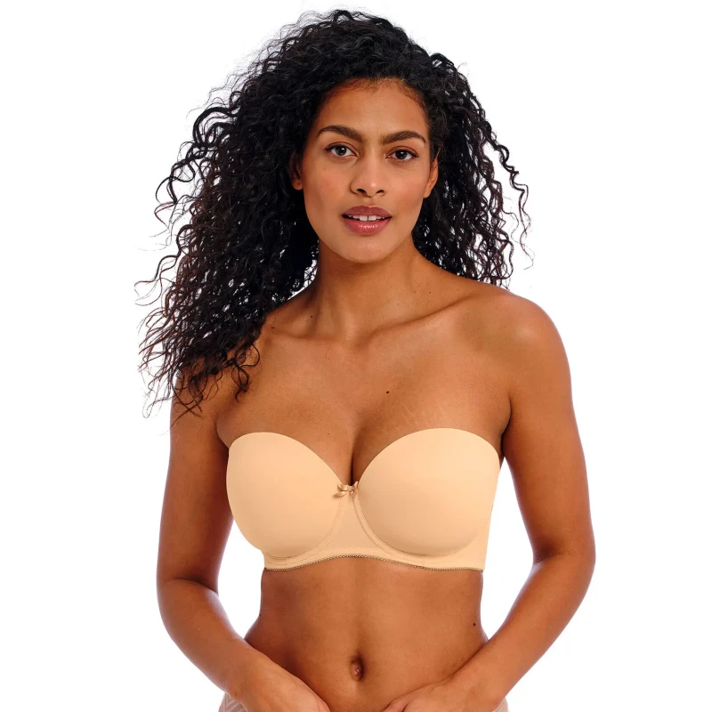 Image of Freya Womens Deco Strapless Moulded Bra in Nude Size: 28DD Nude Female 28DD
