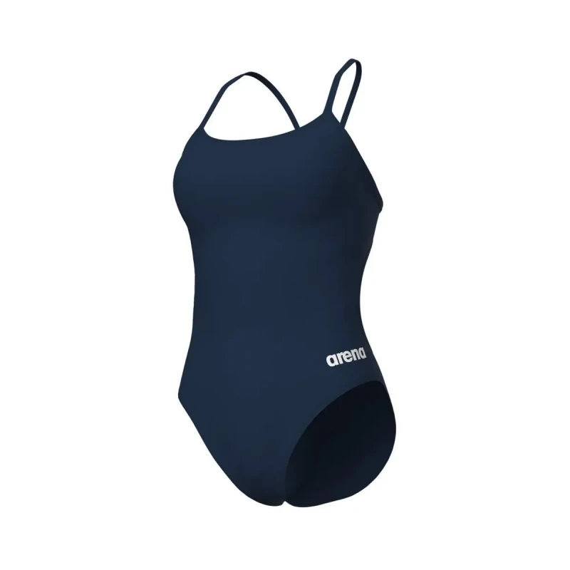 Image of Womens lace back one Piece swimsuit Arena Solide Bleu Female 34