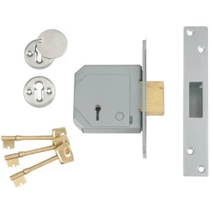 Union 3G114E 5 Lever Mortice Deadlock C-Series 80mm 3" - Satin Brass