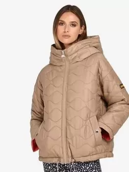 Image of Barbour International Fenway Quilted Reversible Jacket - Pink, Size 8, Women