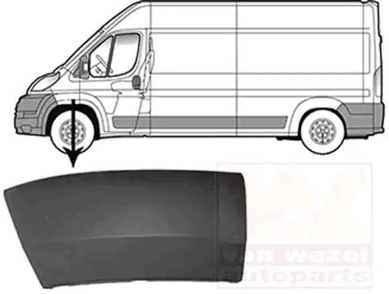 Image of VAN WEZEL 1651523 Flaring, wing Left Front Flaring,wing (450)