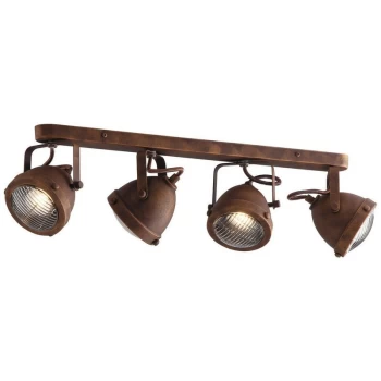 Image of Fan Europe Lighting - Fan Europe HABANA 4 Light Spotlight Bars Rust 64.5x15.5x11.6cm