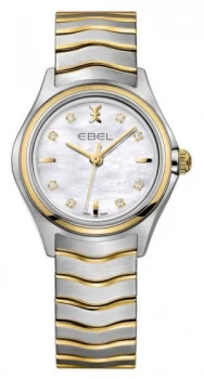 image of EBEL Wave Womens Two-tone Silver-Gold Strap Watch