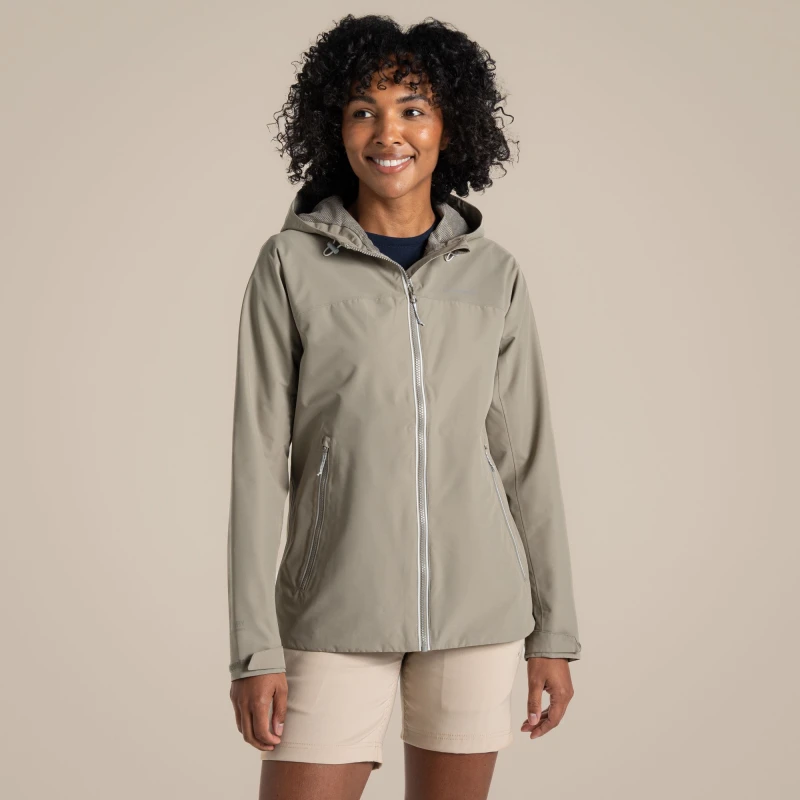 Image of Craghoppers Womens Solla Waterproof Shell Jacket in Dark Green Size: 16 Dark Green Female 16