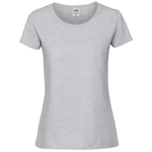 Image of Fruit Of The Loom Womens/Ladies Ringspun Premium T-Shirt (L) (Ash Grey)