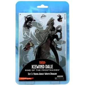Image of D&D Idols of the Realms Miniature: Icewind Dale: Rime of the Frostmaiden-2D Young Adult White Dragon