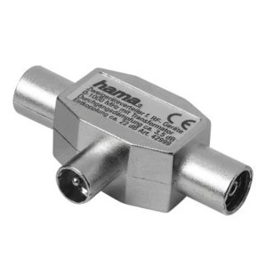 image of Hama Antenna Splitter, coax plug - 2 coax sockets, metal