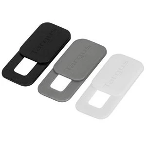 image of Targus Spy Guard Webcam Cover ? 3 Pack, Black/Gray/White (AWH025GL)