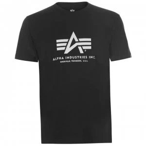 Image of Alpha Industries Basic Logo T-Shirt - Black