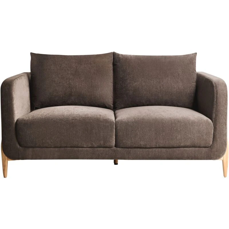 Image of Beliani Sofa 2 Seater Gimo Chenille Dark Brown