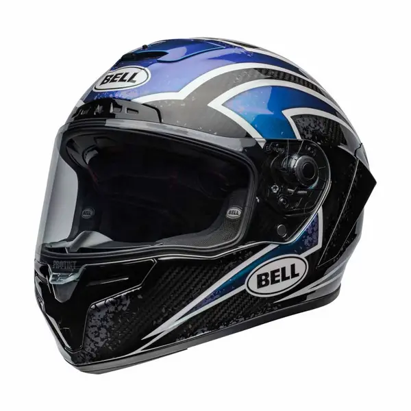 Image of Bell Race Star DLX Flex Xenon Gloss Orion Black Full Face Helmet Size M