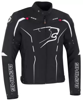 Image of Bering Kaloway Motorcycle Textile Jacket, black-white, Size 2XL, black-white, Size 2XL