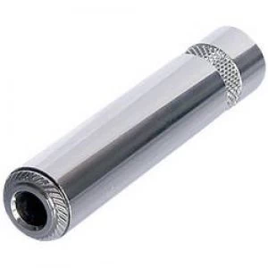 image of 6.35mm audio jack Socket straight Number of pins 3 Stereo Silver Rean AV NYS2203P