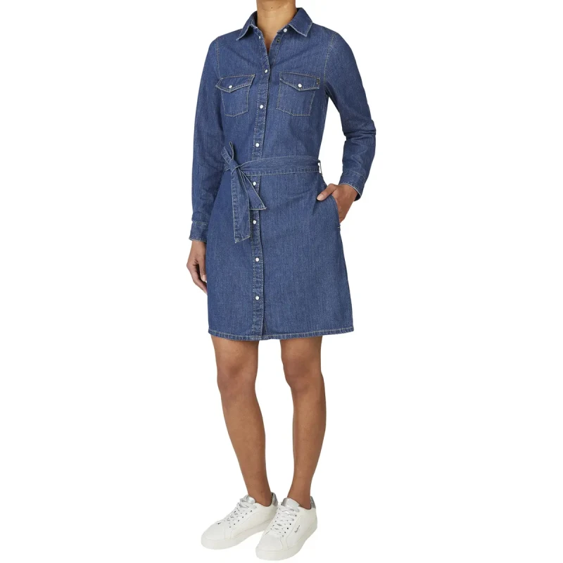 Image of Pepe Jeans Womens denim dress Pepe Jeans Regular Bleu Female XL
