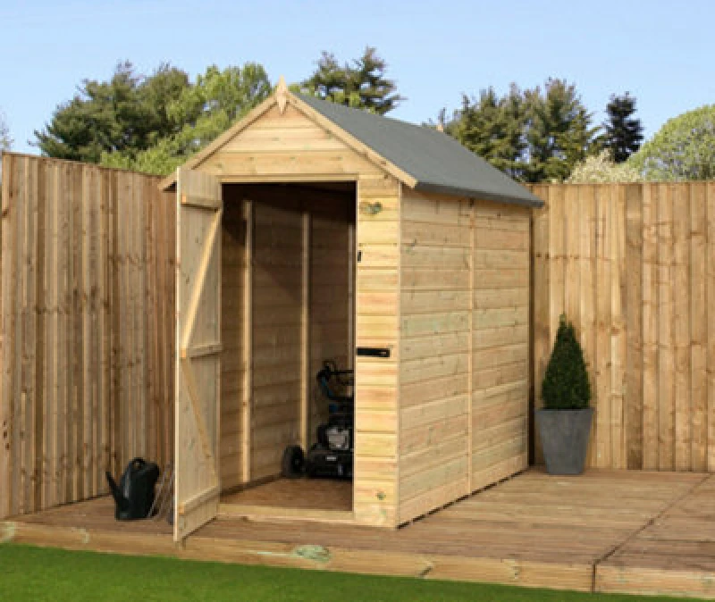 Image of Empire Sheds Empire 8000 Premier Apex Shed 4X9 Pressure Treated Tongue And Groove Wooden Garden Shed (4' X 9' / 4ft X 9ft) (4X9)