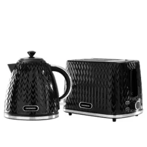 Image of Daewoo SDA2387DS Argyle 1.7L Jug Kettle and 2 Slice Toaster Set