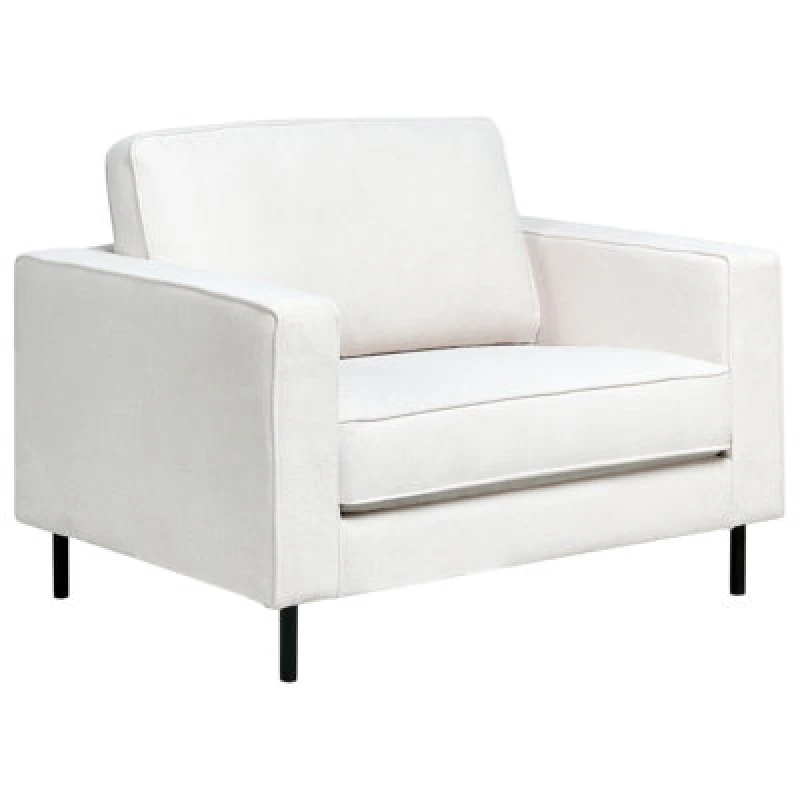 Image of Beliani Fabric Armchair Off-White Savalen