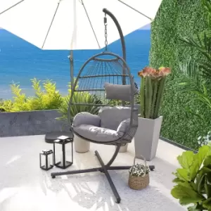 Image of Azura Hanging Egg Chair in Grey