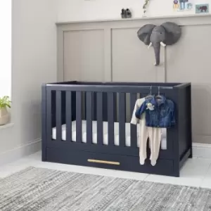 image of Tivoli Wooden Underbed Storage Drawer in Navy - Tutti Bambini