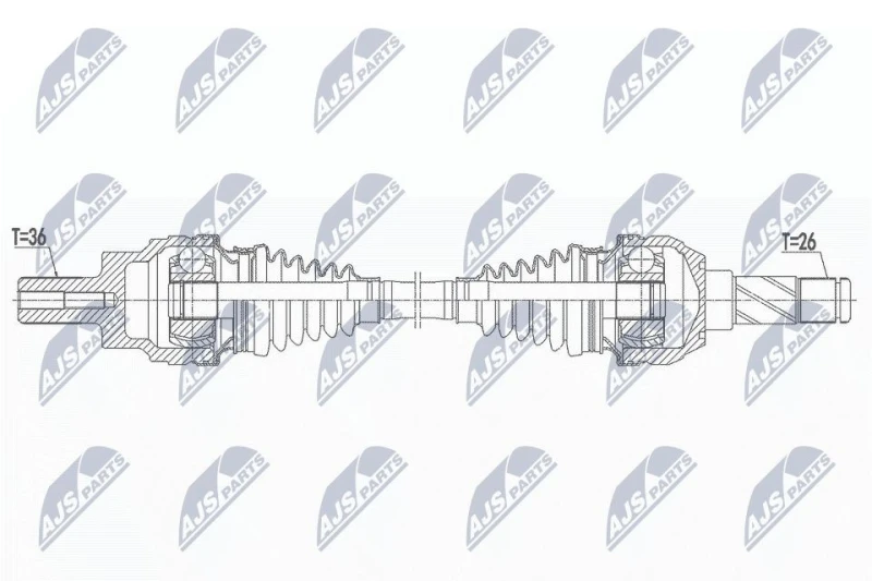 Image of NTY Drive shaft NTY NPW-VV-144