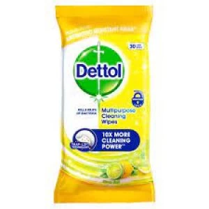 image of Dettol Anti-Bacterial Multi Purpose Wipes Citrus 30pk