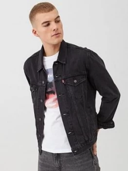 Levis The Denim Trucker Jacket - Black, Size L, Men