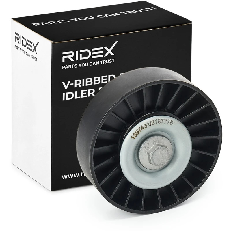Image of RIDEX 312D0059 Idler Pulley Deflection/Guide Pulley,v-ribbed belt (312)