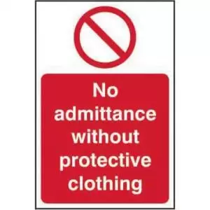 Image of Prohibition Rigid PVC Sign 200 x 300mm - No Admittance Without