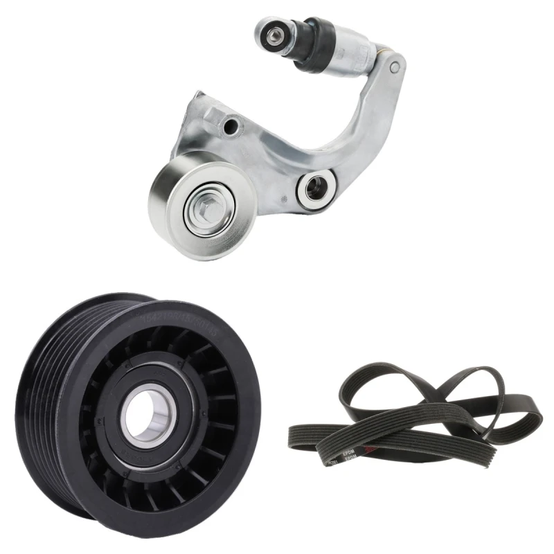 Image of RIDEX 542R0527 V-ribbed belt set Check alternator freewheel clutch & replace if necessary V-Ribbed Belt Set (542)