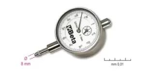 image of Beta Tools 1662/1 Dial Indicator - 0.01mm Accurate - Dial Field: 0-5mm